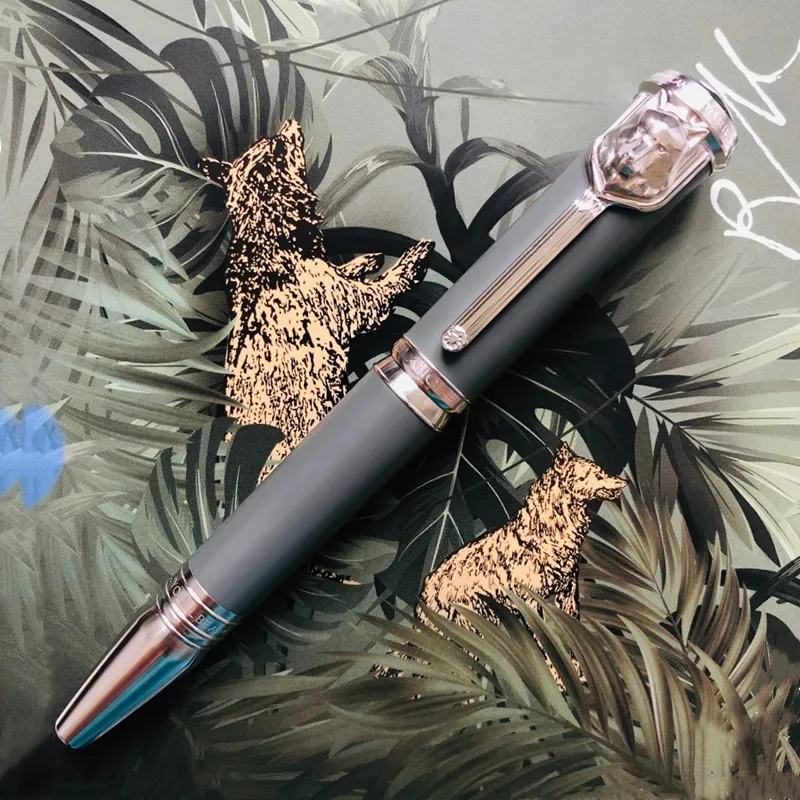 2022 Escritores de edición limitada Rudyard Kipling Signature RollerBall Pen Bolígrafo Diseño único Papelería de oficina con número de serie 6358/8600