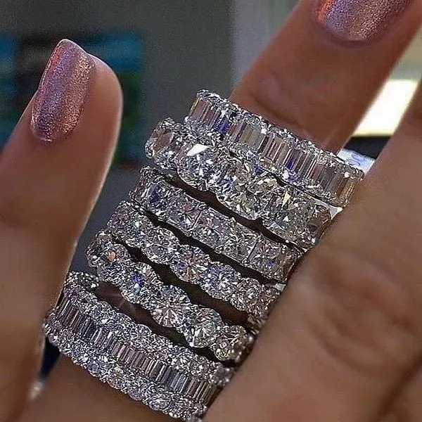 Eternity band ring cz outlet