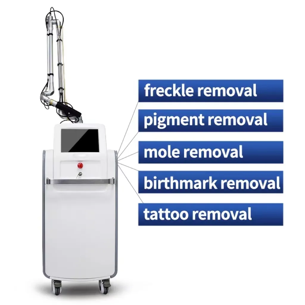 Machine de retrait de tatouage efficace avec laser picoseconde à 3 longueurs d'onde 755nm 1064nm 532nm