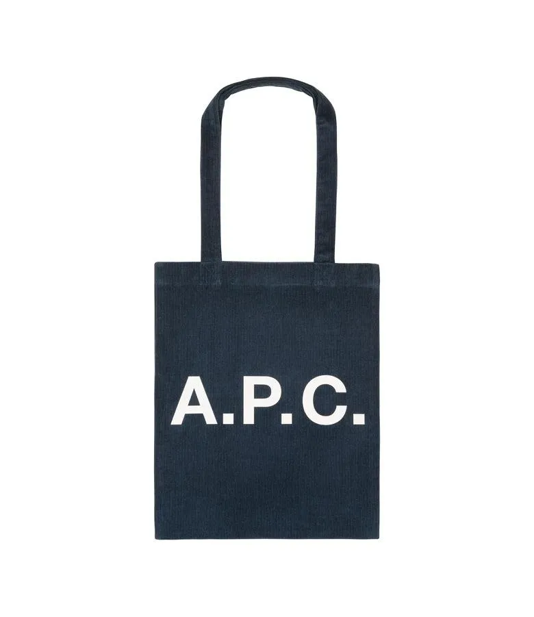 トートバッグ A.P.C. Dark Blue Corduroy Vera Shopping Bag DHgate.com:APC Corduroy Tote Bag, Single Shoulder Handbag