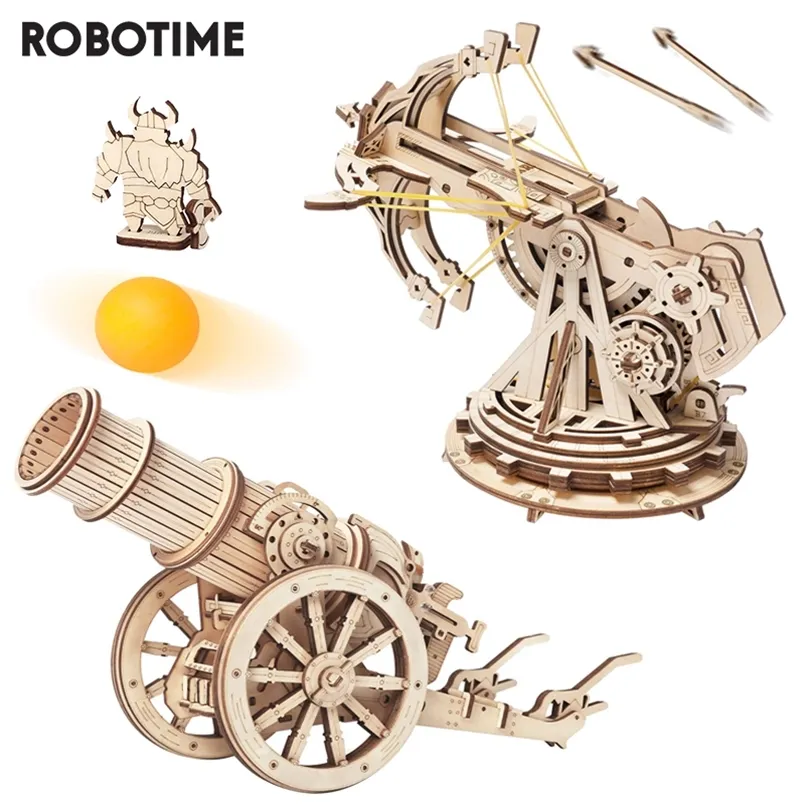Robotime Rokr Siege Heavy Ballista 3D Wooden Puzzle Game Toys Children 어린이 KW401 220715