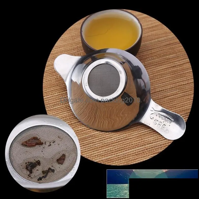 Stainless Steel Tea Infuser Double Ear Tea Strainer Teapot Loose Leaf Spice Filter Accessorie