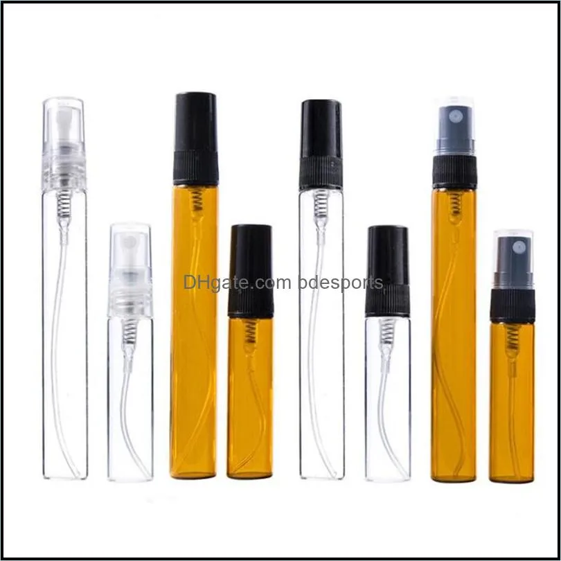 2ml 3ml 5ml 10ml Glass Mist Spray Bottle Refillable Perfume Bottles Sample Vial Travel Cosmetic Container