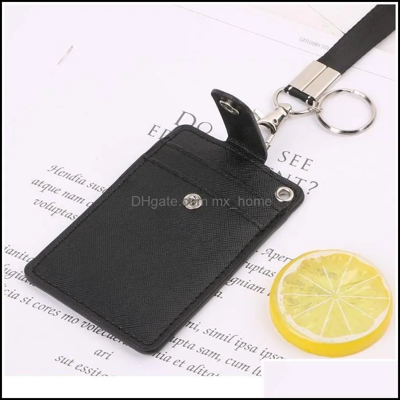 Thinkthendo Office Work School Id Card Badge Holder With Keyring Rope Layards Neck Strap Bag Accessories qyldug
