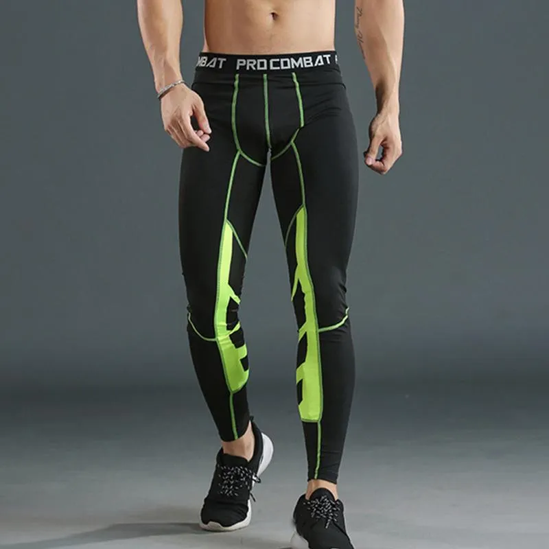 Heren broek heren compressie casual broek sportscholen joggers oefenen strakke leggings hoge stretch ijs zijden snel drogende broekbroeken's