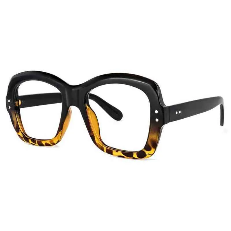 lnfcxi ins 인기있는 여성 아세테이트 광장 대형 안경 프레임 여성 패션 소녀 광학 안경 220526