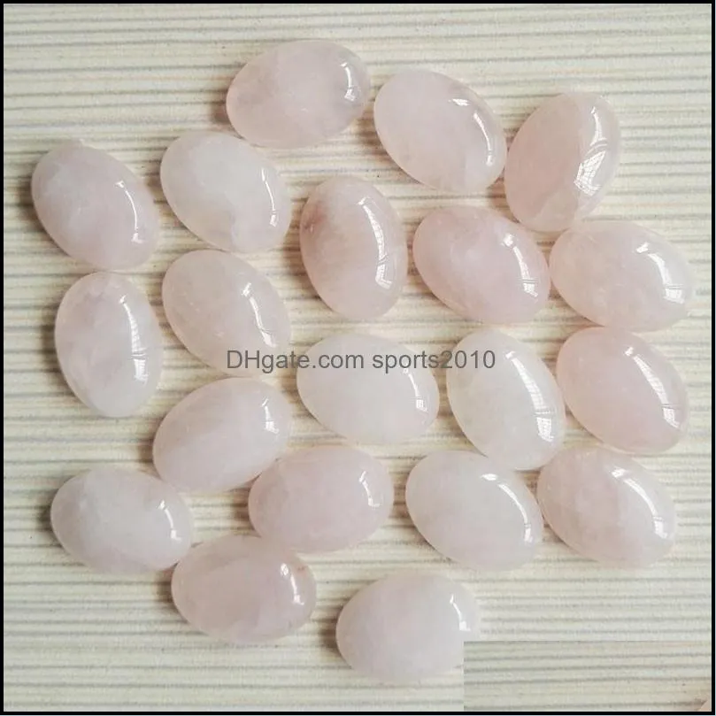 10x14mm natural stone oval cabochon loose beads rose quartz turquoise stones face for reiki healing ornament sports2010