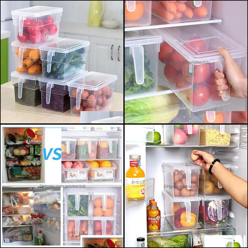 BPA Free Kitchen Transparent Storage Box Grains Beans Storage Sealed Organizer Food Container Refrigerator Storage Boxes 201029