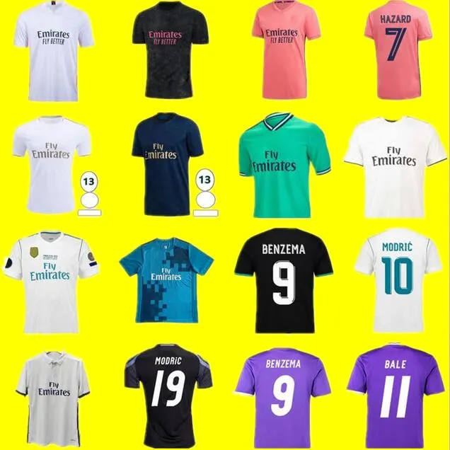 2016 2017 2018 2019 2020 2021 real madrids voetbalshirts Retro BENZEMA SERGIO RAMOS KROOS HAZARD ASENSIO BALE MARCELO MODRIC ZIDANE voetbalshirt 16 17 18 19 20 21