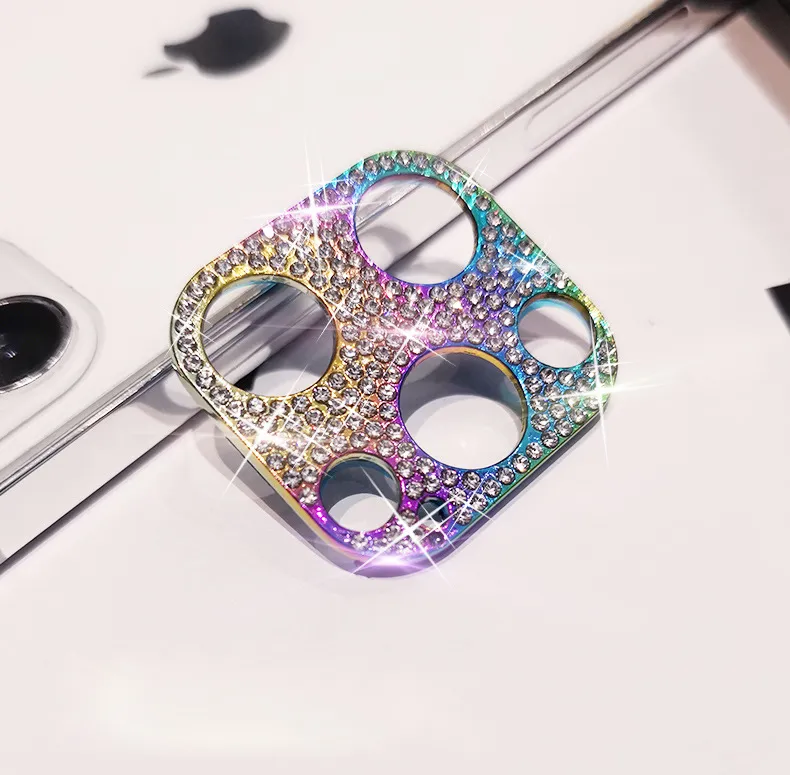 Glitzer Pellicola Protettiva Per Fotocamera IPhone 15/15 Plus - Anello Bling In Vetro Temperato 9H, Diamanti Scintillanti, Colore Rosa