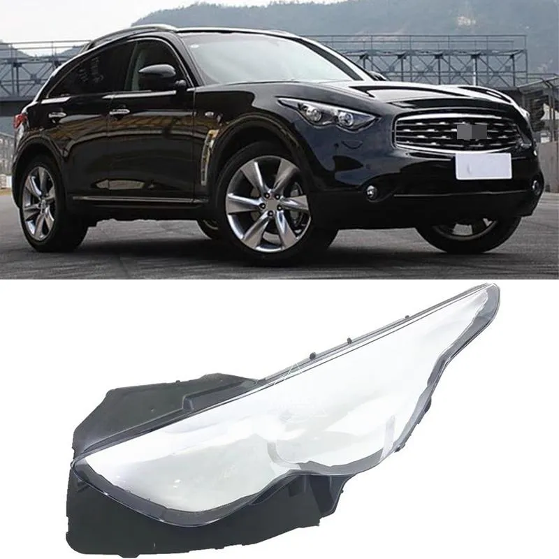 Andra belysningssystemljuslockor för Infiniti FX35 FX50 2009 2010 2012 2012 2013 2013 Bilens strålkastare täcker transparent lampskärmslampor Glas