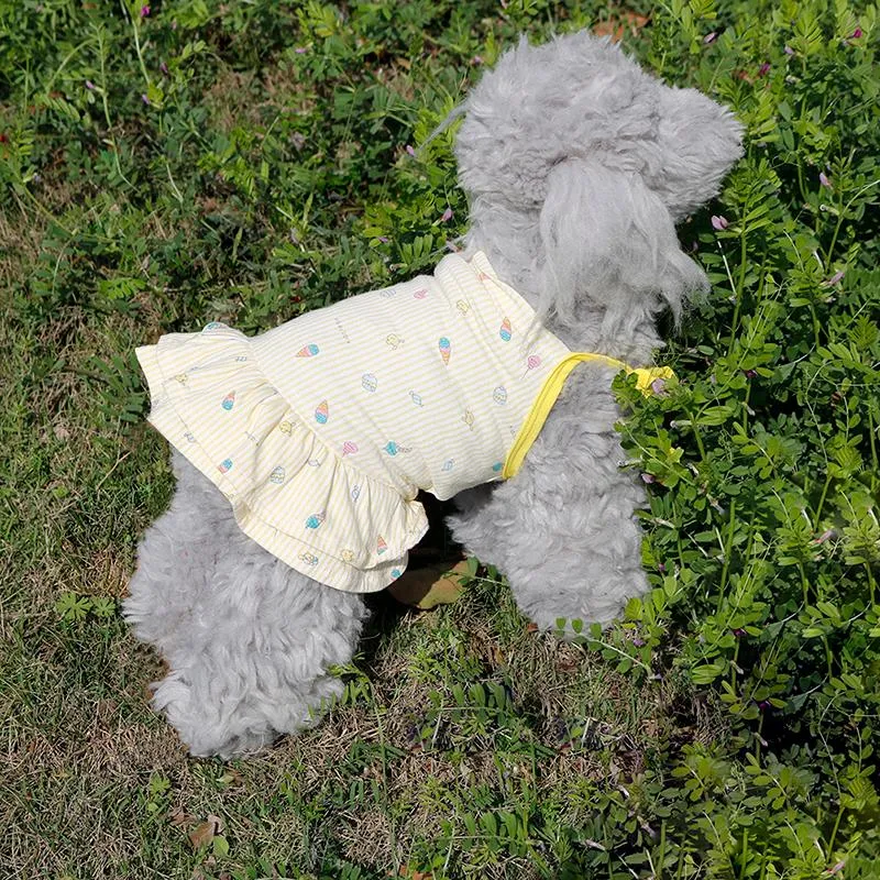 Dog Apparel 5 Sizes Pet Lovely Summer Thin Cotton Cat Clothing Skirt Fit Puppy All Seasons Cute Costume