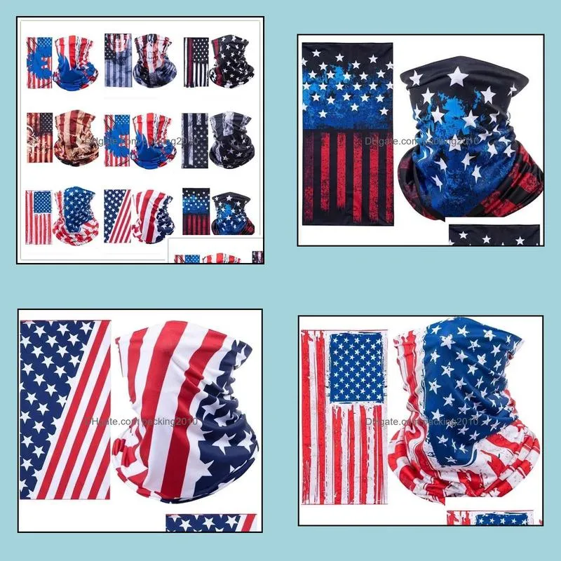 america flag masks sports masks scarf bicycle half face cover design face shield cycling outdoor face masks waterproof head scarf