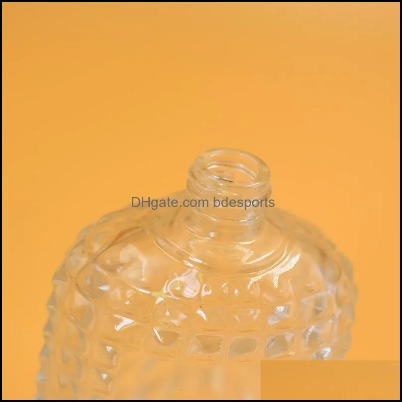 wholesale 30ml 50ml pineapple bottle dotted transparent glass perfume dispensing empty bottle spray bottle