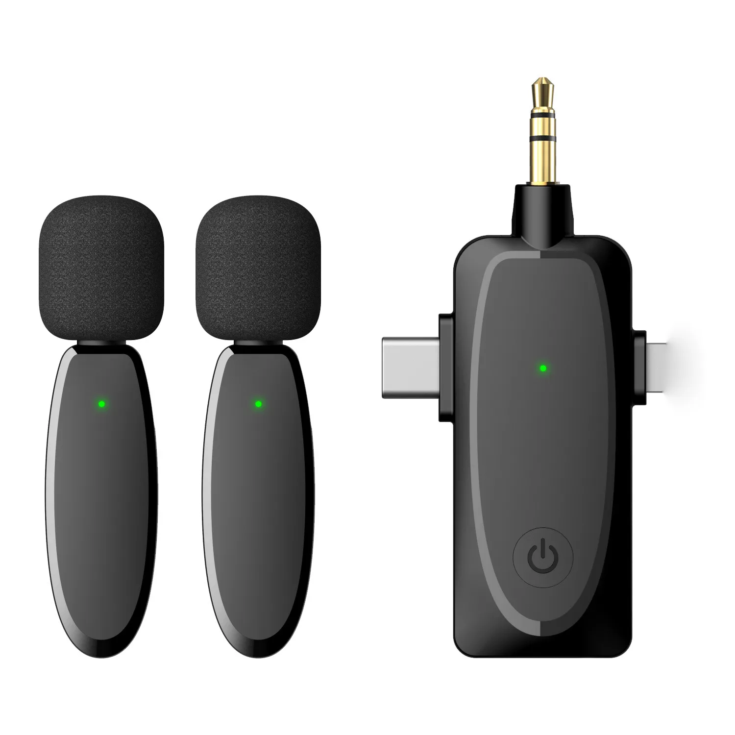 2,4G Wireless Mini Mikrofon für iosandroid telefone 3 In 1 Lightning Typ-C 3,5mm Smartphones DSLR Kamera Desktop Laptop PC Mic AP003