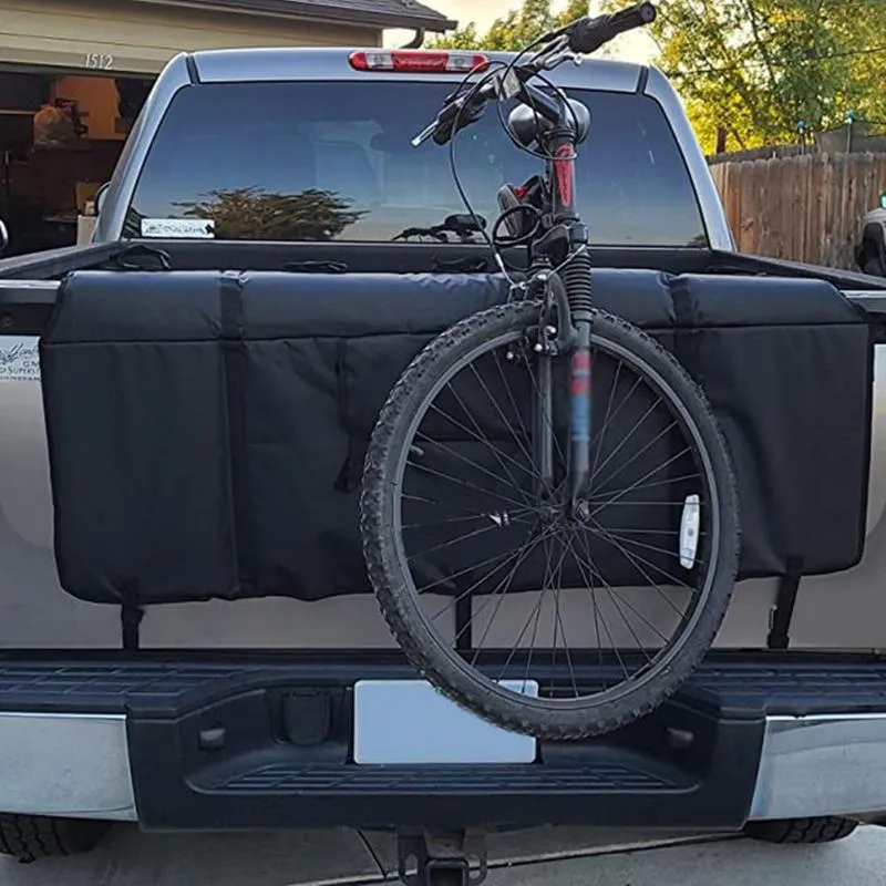 Auto-Organizer, Heckklappenabdeckung, Schutzpolster, Mountainbike-Pick-up mit 5 Rahmenbefestigungsgurten für LKW-Zubehör, Fahrrad, Auto-Organizer, Auto