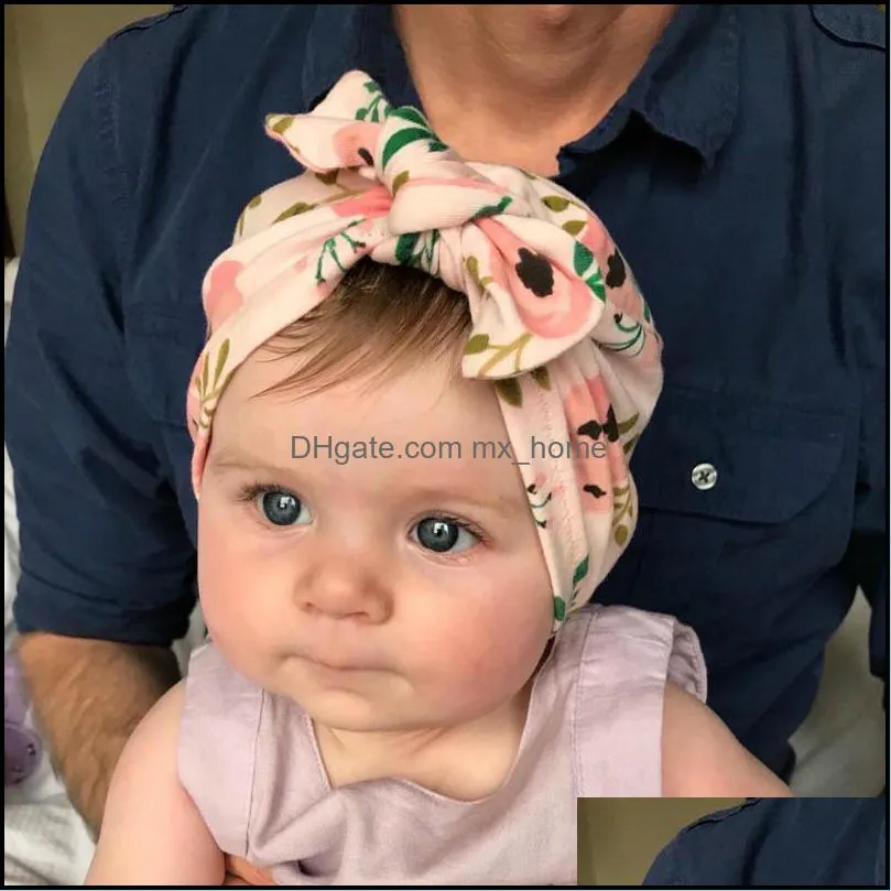 floral bows mommy and daughter matching outfits baby hats baby headbands girls hats+headband 2pcs/set mother and daughter accessories
