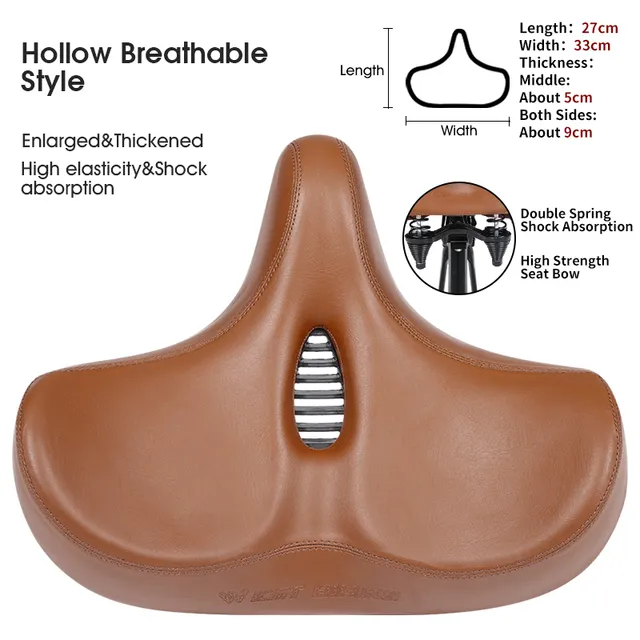 Big Ass Bicycle Saddle Comfort Thick Soft Sponge MTB Bike Seat