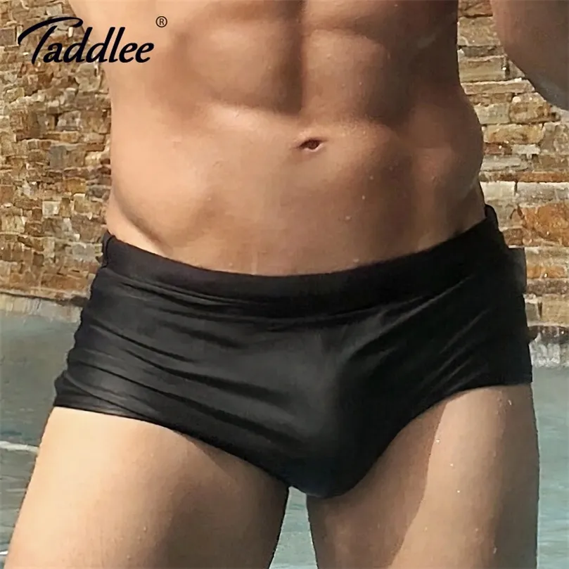 Taddlee Brand Men SwimeWear Swim Boxers Board Shorts Surfing Baddräkter Brasilianska klipp Simning slitage Sexig designad badkläder 220505