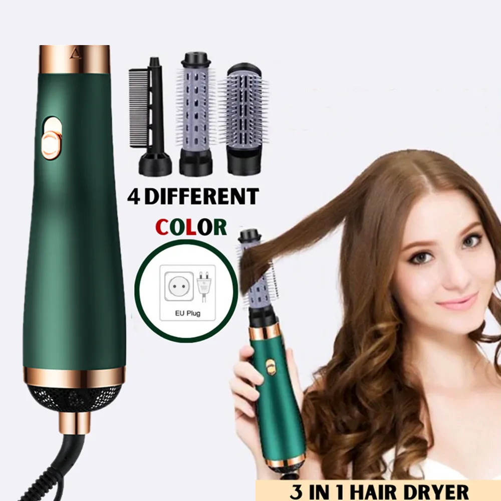 1200W Sèche-cheveux Brosse à air chaud Styler et Volumizer Fer à lisser Bigoudi Peigne Rouleau Une étape Électrique Ion Sèche-cheveux Brosse