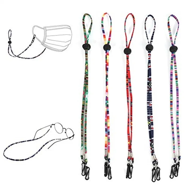 Glasses Strap Sports Glasses Chain Lanyard Extender Adjustable Multicolor Braided Rope Cord Sunglass Chain