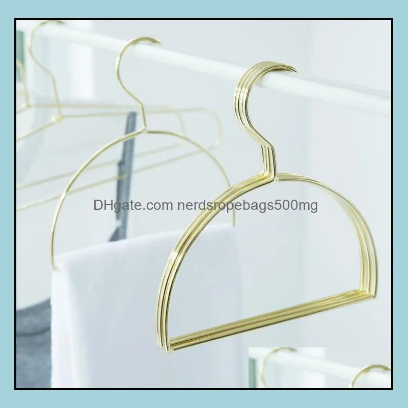 Semicircle Metal Hanger Nordic Style Rose Gold Iron Hangers Rack for Scarf Tie Belt and Towel Clothes Organizer RRF14385