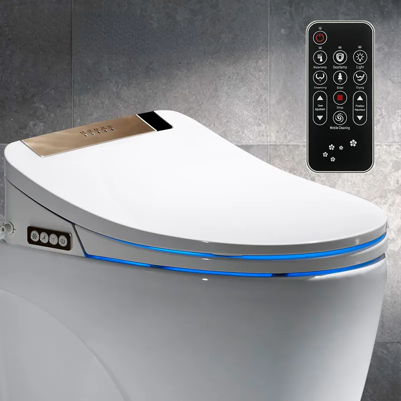 LCD 3 COLOL SHINGENT SEATINT COVER ELONGATHED ELECTRED BIDET SMART SMART BIDET HIDERING يجلس LED LED WC F3