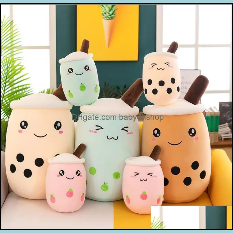 Stuffed Plush Animals Bubble Tea Toy Animal Cute Food Cup Milk Boba Soft Cushion Birthday Gift Drop Delivery 2021 Toys Gifts Babydhs Dhl40