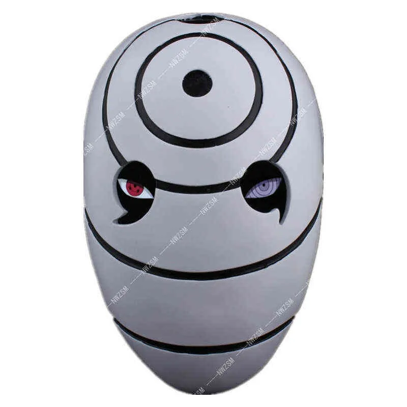 Anime Uchiha Obito Masque Tobi Akatsuki Ninja Cosplay Costumes PVC Masques Halloween Masque À Trois Yeux Cadeau Y220523