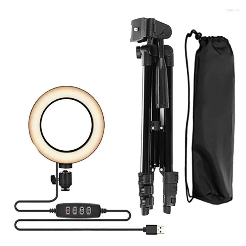 Yüzük Dolgu Işık Braketi Taşınabilir Dimmable 16cm Cep Telefonu Canlı Tripod Tripod Loga22