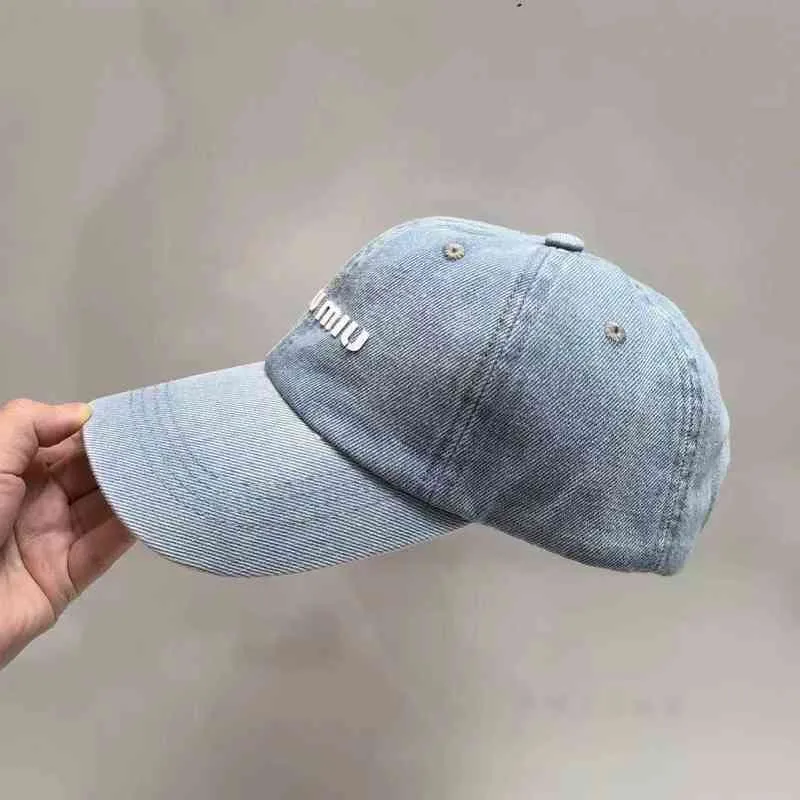 MIU Denim Baseball Cap Women Hip Hop Hat Letter Caps For Ladies Men Outdoor Summer Visor Autumn Casual Snapback Sun Hat Gorras