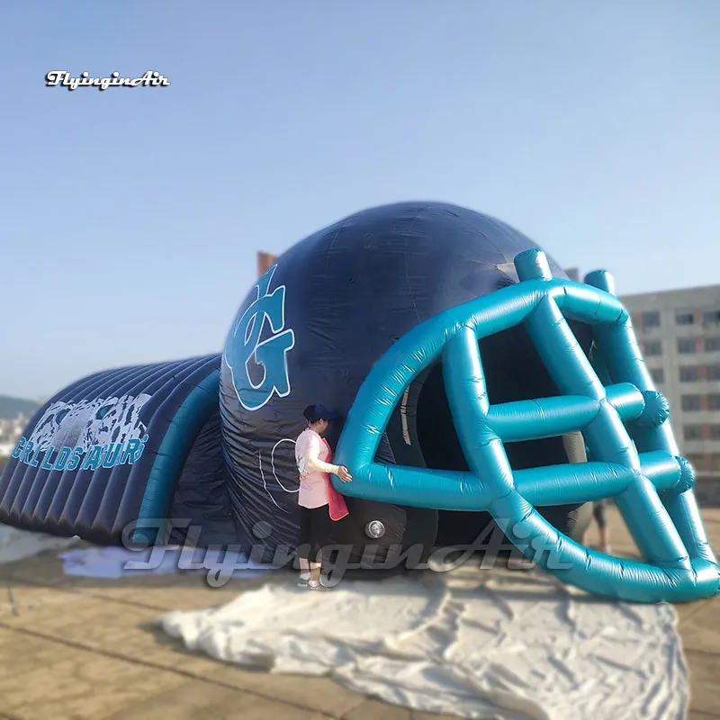 Custom Inflatable Football Tunnel With Helmet Entrance For Athletes ...