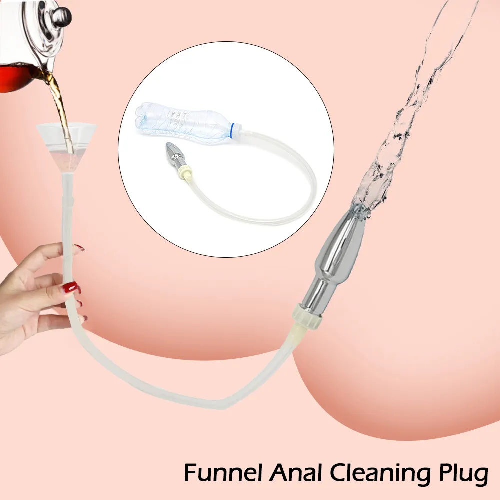 Funnel Enema Tube Anal Plug Vagina Cleansing Portable Trip Cleaner Anus Shower Butt sexy Toys For Gay Women Shop Beauty Items
