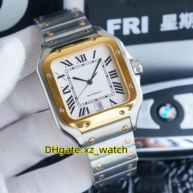 Relógio masculino 42mm relógios mecânicos automáticos à prova d'água aço inoxidável quadrado clássico de alta qualidade