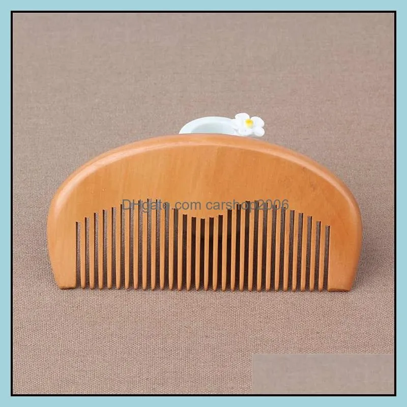 moq 50pcs custom your logo wooden hair comb beard comb premium pear wood hair brush amazon hot sale customized barber comb pocket