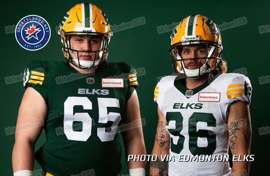 Uniform Edmonton Elks Jerseys Edmonton Elks New Era Mens EE Away