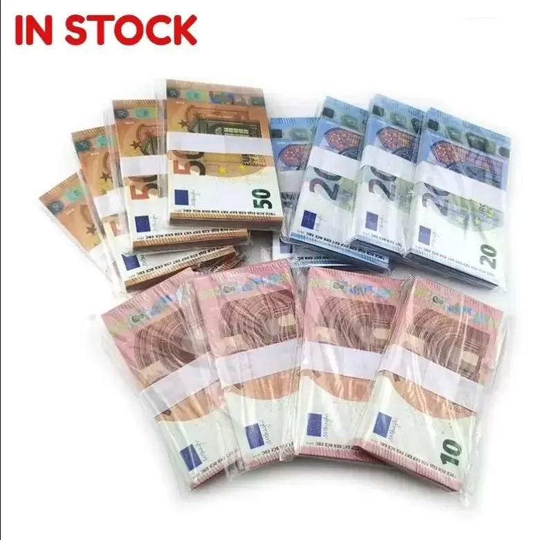 Diğer Festival Parti Malzemeleri Partisi Sahte Para Banknotu 5 20 50 100 200 ABD Dolar Euro Gerçekçi Oyuncak Bar Props Kopyala 100 PCS/PACK