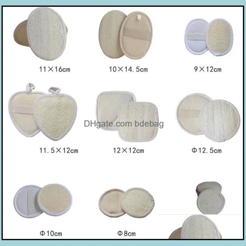 5.5cm/6cm/7cm/8cm Round Natural Loofah Pad Facial Cleaning Sponge