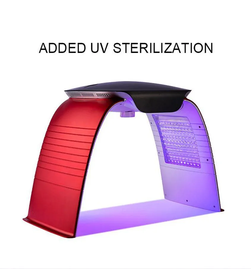 احترافية 7 ألوان Red Light Therapy Plane Machine LED LED LED مع جمال رذاذ النانو