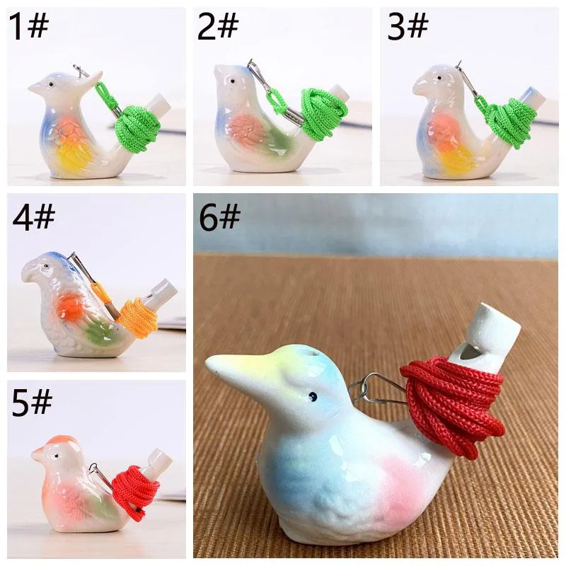 Creative Water Bird Whistle Clay Birds Ceramic Glazed Song Chirps Bath time Kids Toys Gift Christmas Party Favor Home Decoration BH5310 TYJ