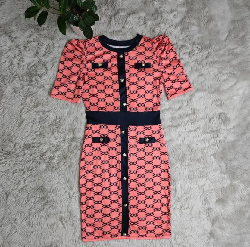 Casual Dresses Designer New Women Classic Knit Dress Fashion