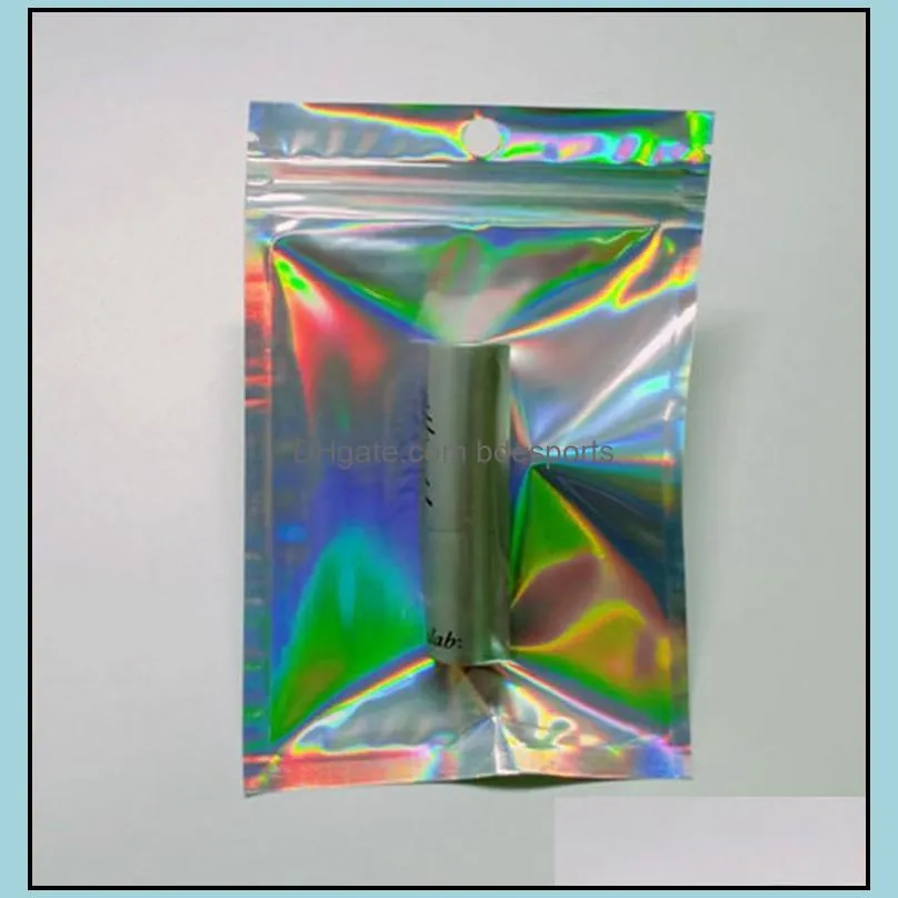 Holographic Resealable Translucent Mask Gifts Single Packaging Bag Jewelry Rings Dress Underwear Office Accessories Pouches