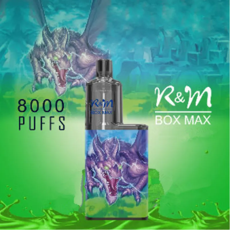 8000puffs rm Box Max使い捨てvape 12.5ml補充可能な蒸気カートリッジ650mAh充電式バッテリー付きコイル16フレーバー利用可能100％Origianl Vape