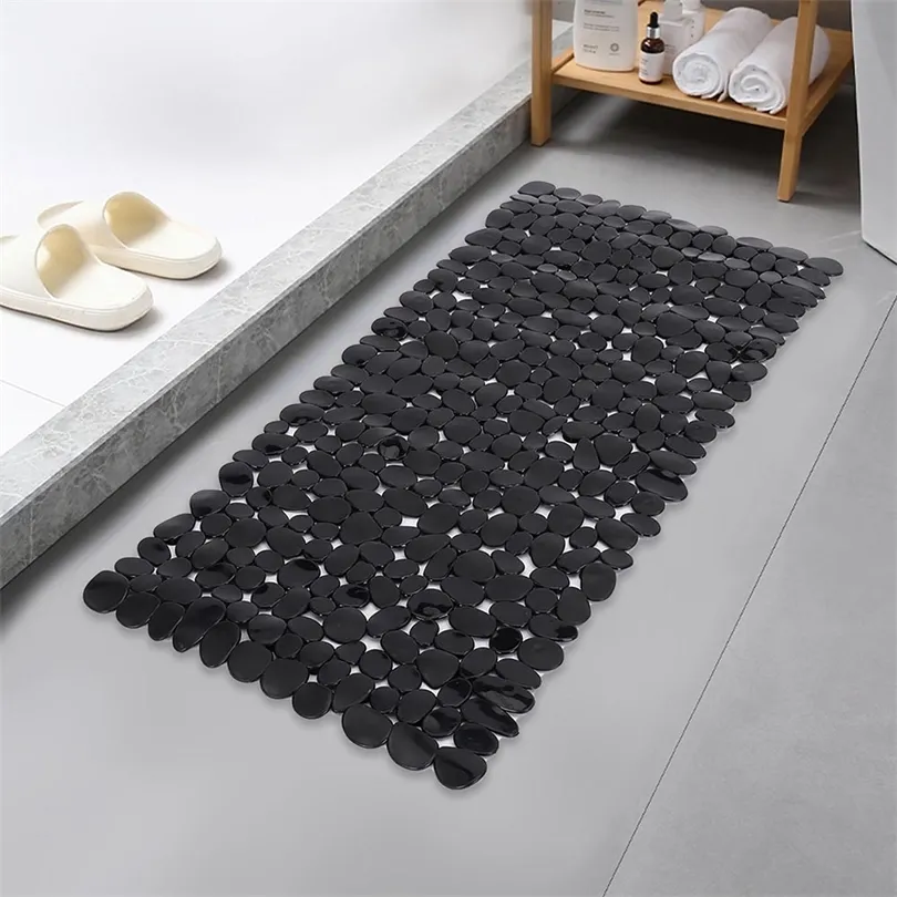 Tapis de baignoire antidérapants, galets en caoutchouc pierre 70x36cm, tapis à ventouse, coussin de douche, coussin de pied en PVC antidérapant, pièces de salle de bains 220504