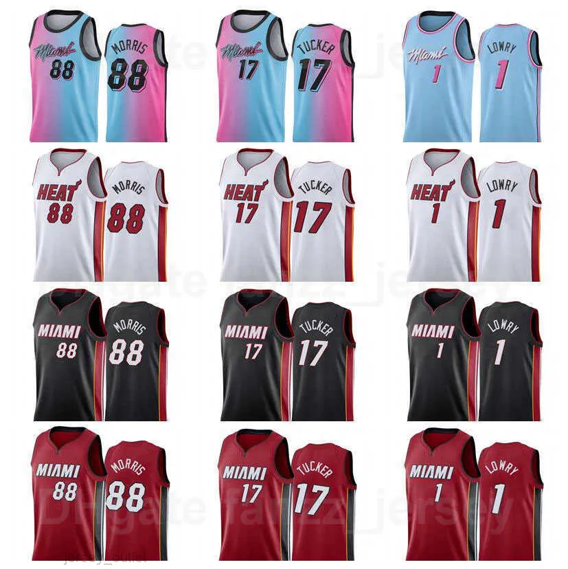 Men Woman Youth Printed Basketball Markieff Morris Jersey 88 Kyle Lowry 1 PJ Tucker 17 Red Black White Blue Pink Team Color For Sport Fans Breathable Good Quality