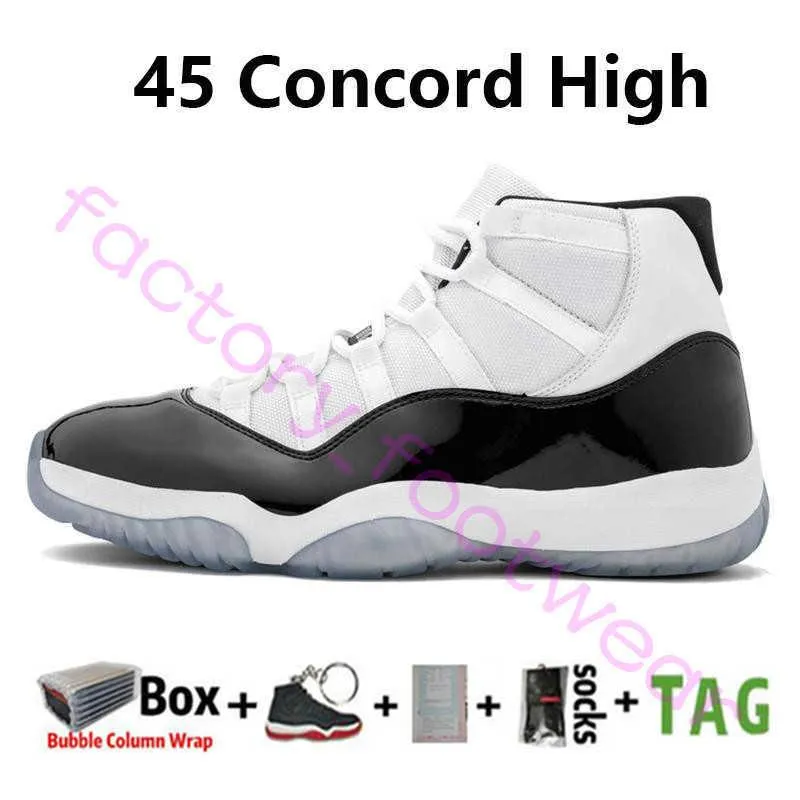 2022 With Box High Jumpman 11 OG 11s Mens Basketball Shoes Animal Instinct 25th Anniversary Bred UNC Cap and Gown Concord 45 Women Sneakers Sports Trainers Size 13