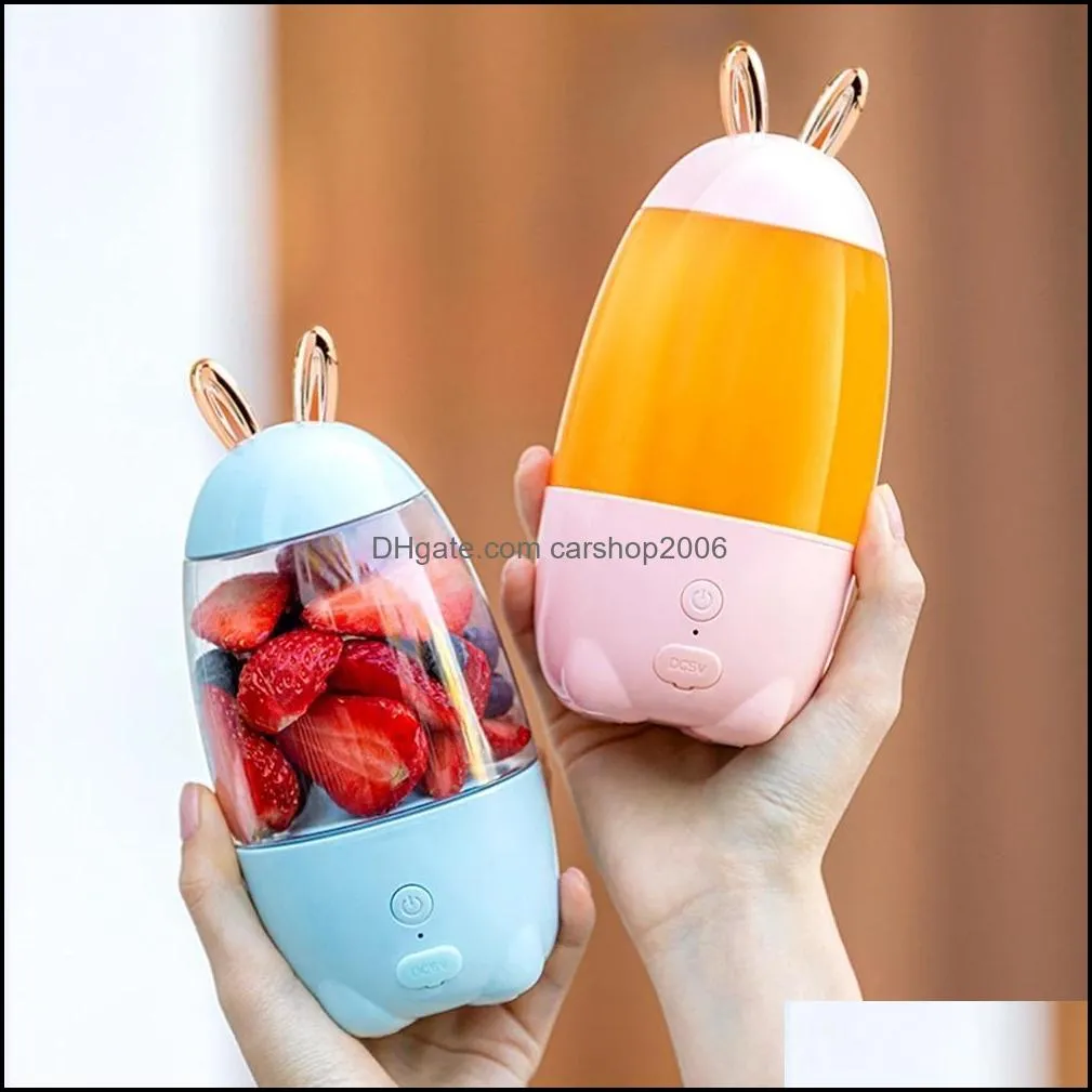 380ml 82*82*218mm portable blender durable four blades personal juicer cup for home kitchen silicone metal material pab15111