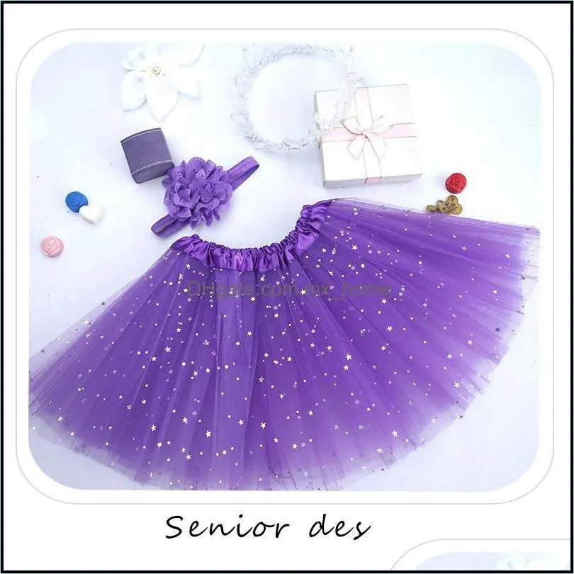 newborn infant tutu skirts fashion net yarn sequin stars baby girls princess skirt halloween costume 11 colors kids lace skirt 30pcs 109