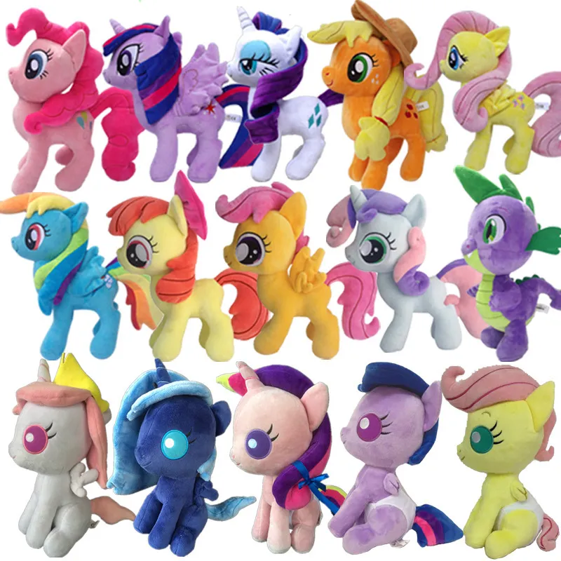 7 colores 30cm Pony Crepúsculo Spike dragón peluche muñeca Anime película y televisión periférico niños muñecas regalo al por mayor