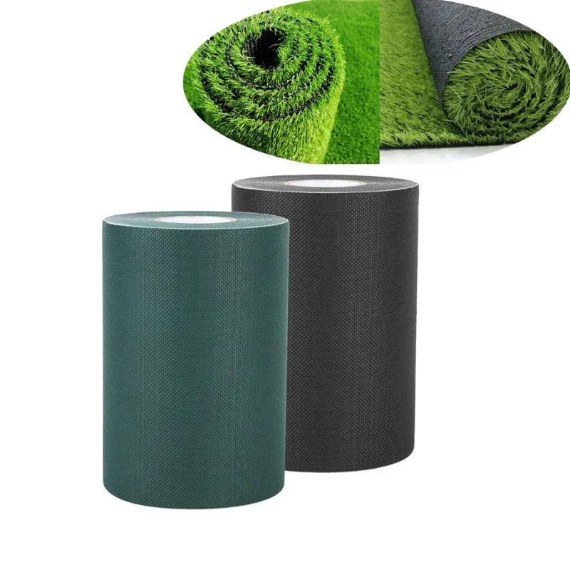 Decorative Flowers & Wreaths Synthetic Grass Tape 150mm 10m Artificial Turf Seam Lawn Carpet Adhesive Garden Decor Green/BlackDecorative Dec